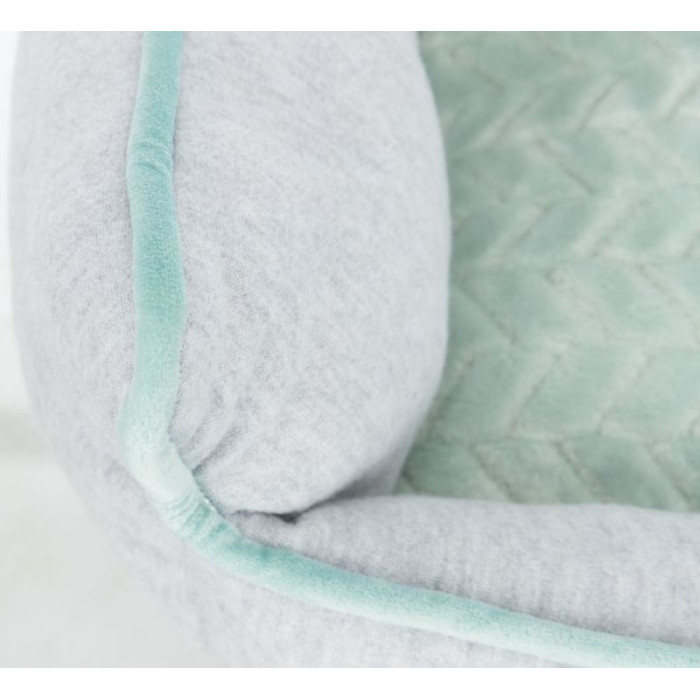 Лежак Junior, 50х40см, сірий/м'ятний