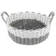 Корзина плетеная Nabou с подушкой, 55см, серый/белый