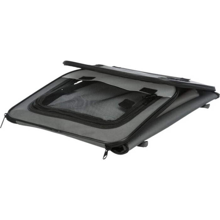 М'яка конура-переноска "Basic", M-L: 70х75х95см, темно-сірий/світло-сірий