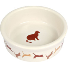 Миска керамічна для кота, 250мл/11см, з малюнком