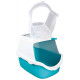 Туалет закрытый для кота Vico Easy Clean с дверью 40х40х56cm, аквамарин/белый