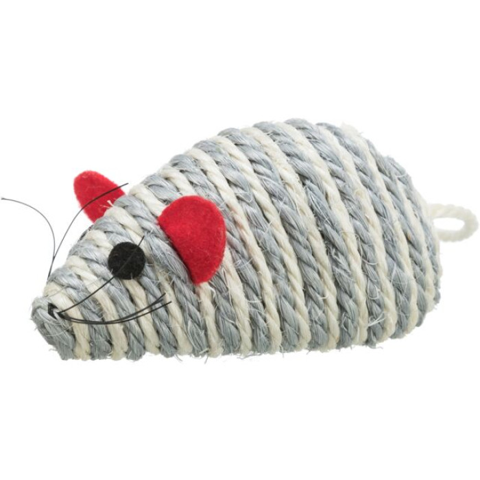 Миша-сизаль з дзвіночком 10см