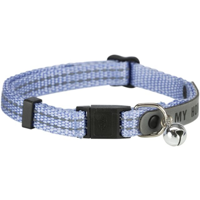 Ошейник для кота с ячейкой для адреса, светоотражающий