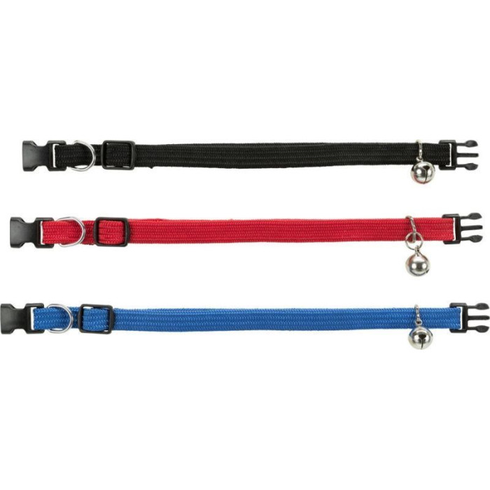 Набор ошейников для кошек нейлон с колокольчиком (6шт)