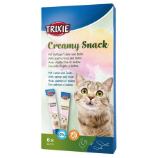Жидкое лакомство для кота "Creamy Snacks" (лосось)/(птица+печень), 6х15г