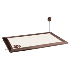 Дряпка-килимок з м'ячиком на пружині 70х45см, темно-коричнева