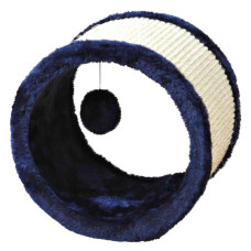 Когтеточка-ролл (плюш) 23х20см, синий/натуральный