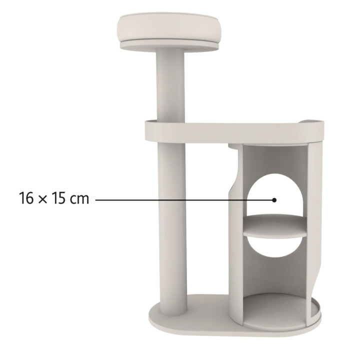 Домик для кота Falco 117 см, серый/коричневый