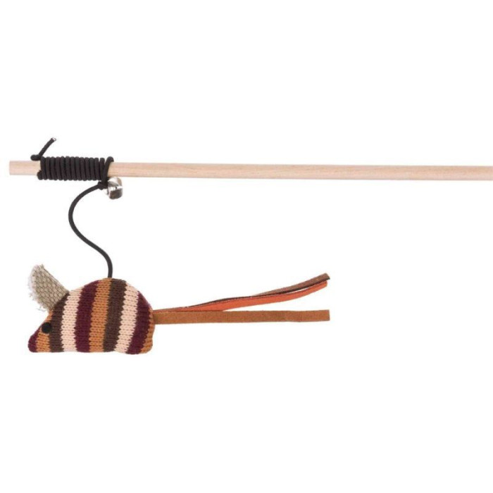 Игрушка для котов удочка с мышкой+колокольчик, 40см