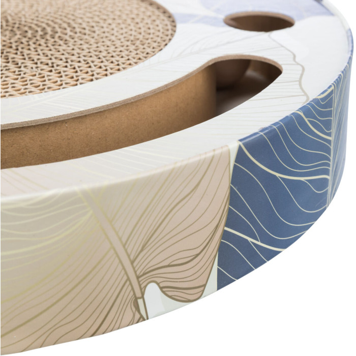 Дряпка-барабан з м'ячиками всередині, 33х5, 5см, синій з малюнком