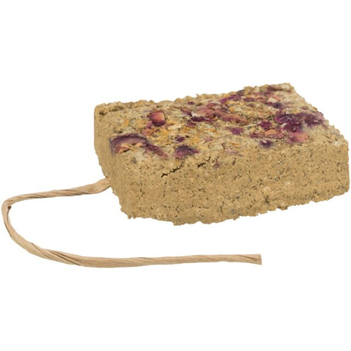 Глиняный камень с цветками для грызунов, 100г