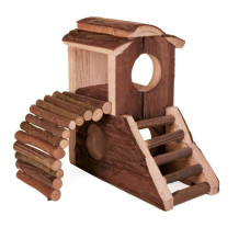 Будинок-замок для хом'яку дерев'яний 17,3 х10, 7х14, 4см