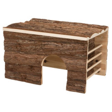 Домик для грызунов Ila с кормушкой (дерево) 40х25х29см