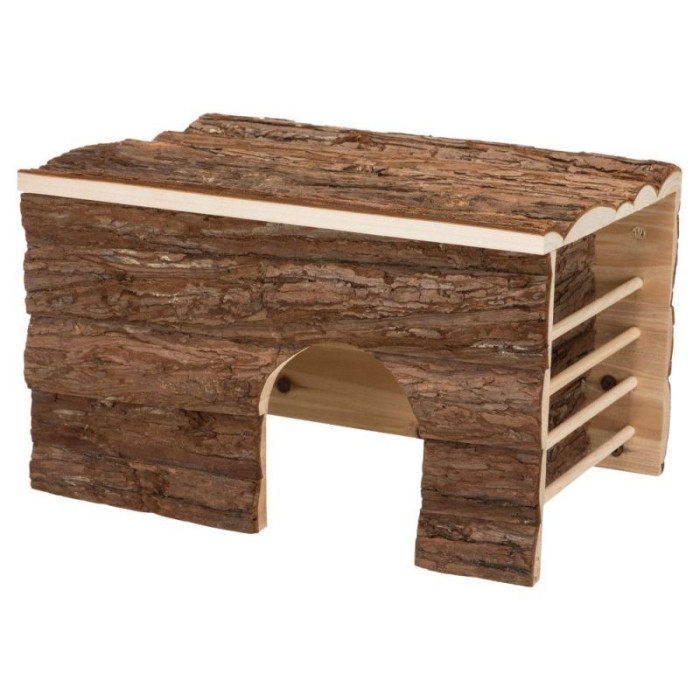 Домик для грызунов Ila с кормушкой (дерево) 40х25х29см