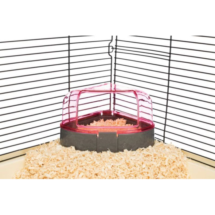 Угловой туалет с лопаткой для мелких грызунов 14*8*11/11 см