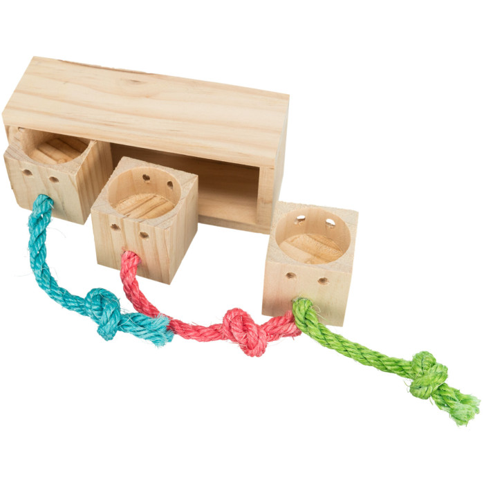 Дерев'яна іграшка для ласощів "Куб", 16х6х7см