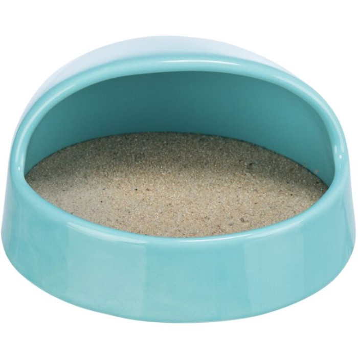 Ванна для мышей, хомяков, керамика, 16х8х14см, бирюза