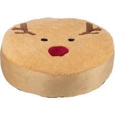 Лежак для собак та котов Trixie Рождественский олень круглий светло-коричневый 60 см