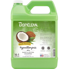 Шампунь TropiClean Нежный кокос, гипоаллергенный, для щенков и котят 3,8 л