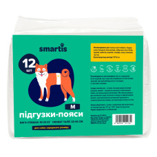 Подгузники для собак (псов) M (55*20см) 12шт Smartis