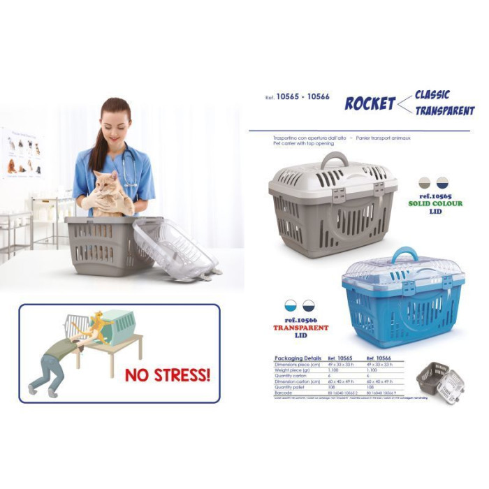 Переноска с верхним открытием Georplast Rocket Classic, 49x33x33 см