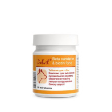 Препарат Dolvit Dolvit Beta carotene & biotin forte mini для поддержки здоровья кожи и шерсти собак 90 табл.