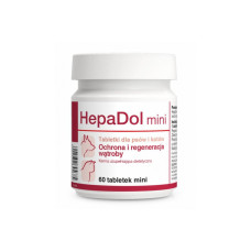 Комбинированный гепатопротектор Dolvit HepaDol (ГепаДол) mini с желчегонным и спазмолитическим действием для собак и кошек, 60 табл