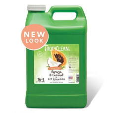 Шампунь-кондиціонер TropiClean Папайя та кокос, зволожуючий, для собак та кішок, концентрат 3,8 л
