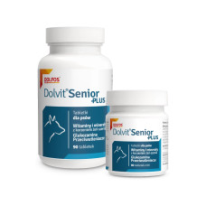 Сбалансированный витаминный комплекс Dolvit Senior Plus для пожилых собак с глюкозамином, аргинином, витаминами, минералами и антиоксидантами 90 таб