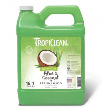 Шампунь TropiClean Алоэ и кокос, концентрат 1:16, дезодорирующий, для собак и кошек 9,5 л
