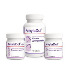 Кормовая добавка Dolvit AmylaDol (ферменты) для собак и кошек - при заболеваниях поджелудочной железы 30 таб