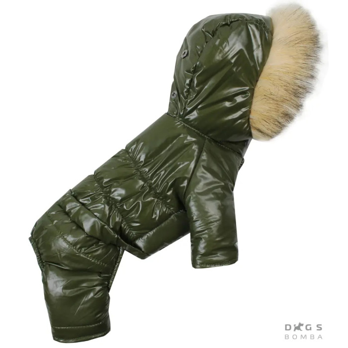  Зимовий комбінезон лакований хакi A-68