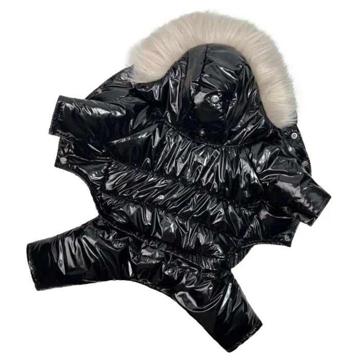  Зимовий комбінезон лакований чорний A-69