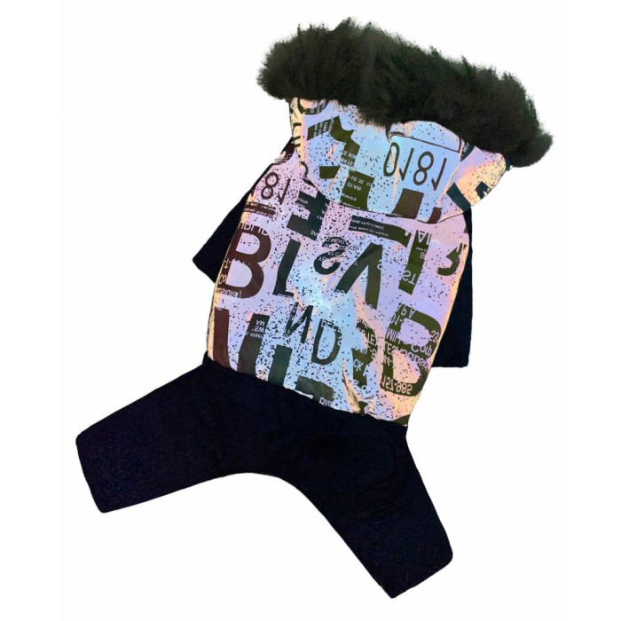 Зимний комбинезон светоотражающий, буквы радужные, A-72