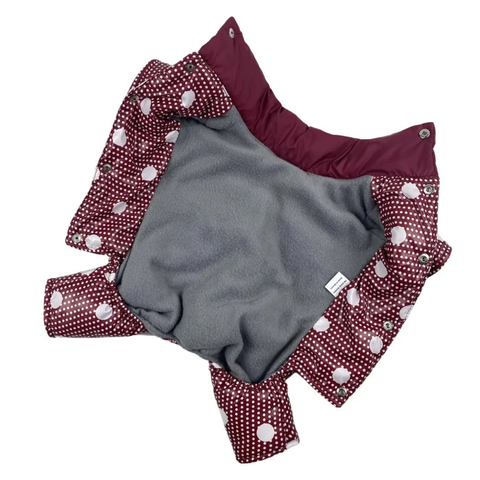 Зимний комбинезон для девочек рюша горошок AD-18