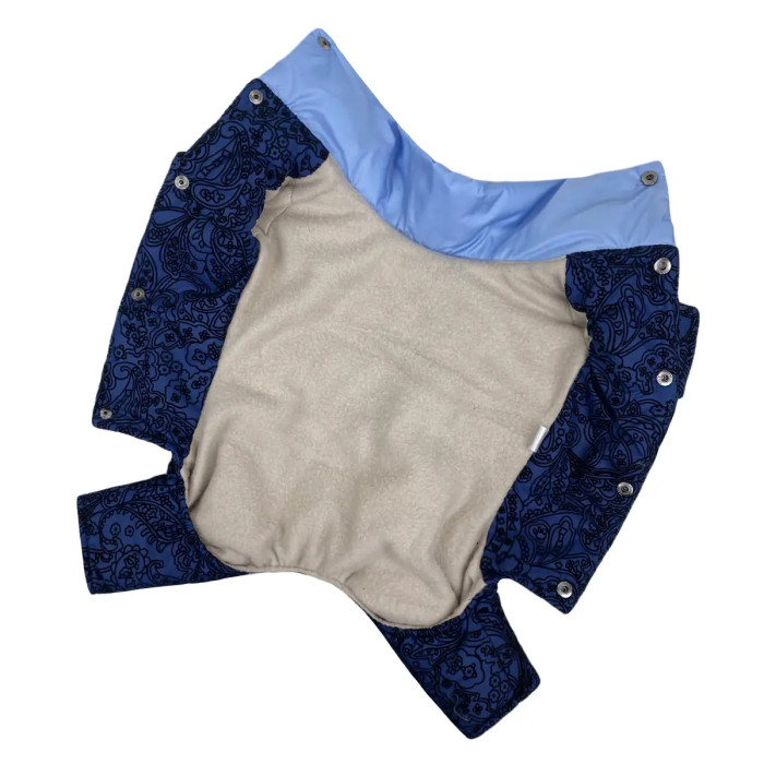 Зимовий комбінезон для дівчаток рюша візерунки синій AD-28