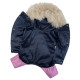 Зимний комбинезон для девочек мех розовый AD-32