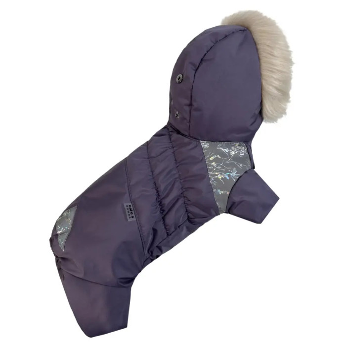 Зимовий комбінезон для дівчаток хутро фіолет AD-33