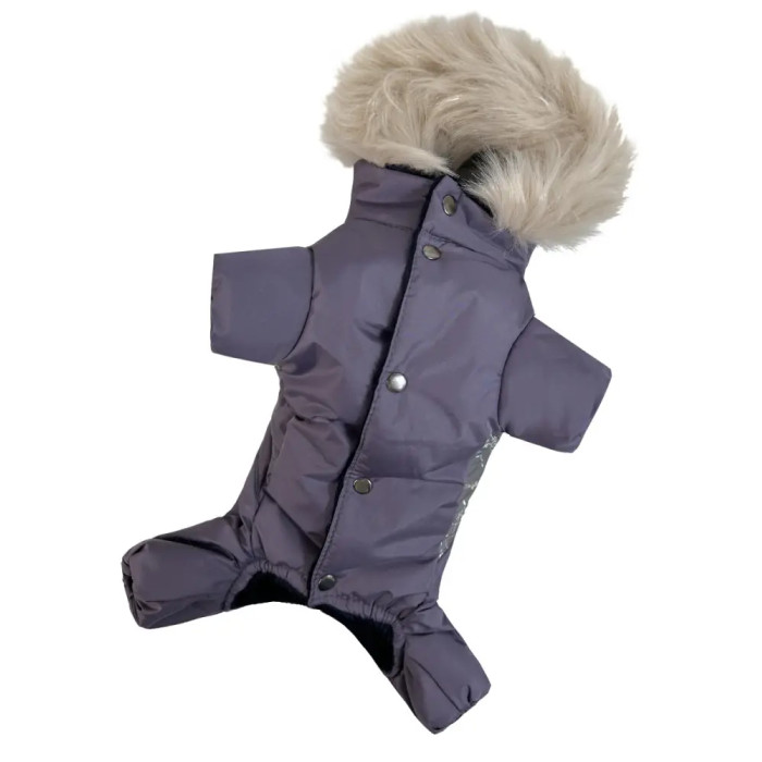 Зимовий комбінезон для дівчаток хутро фіолет AD-33