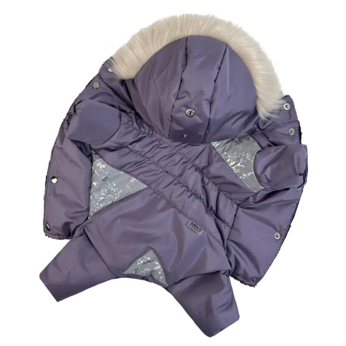 Зимовий комбінезон для дівчаток хутро фіолет AD-33