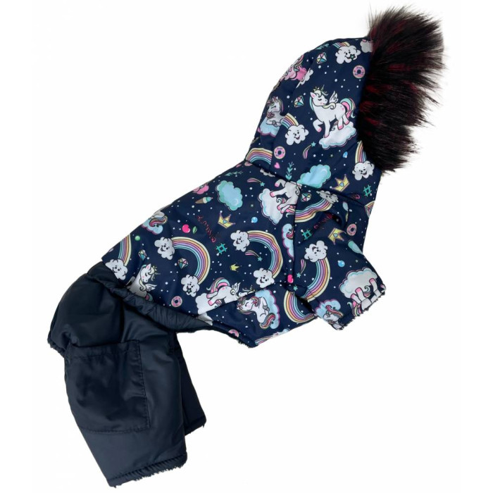Зимний комбинезон на меху единорог AM-20