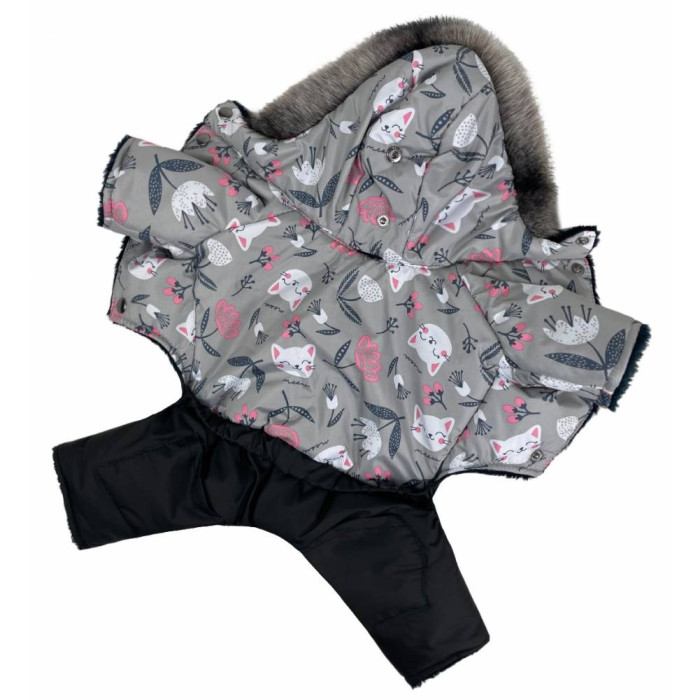 Зимний комбинезон на меху котики AM-24