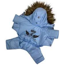Зимний комбинезон на меху DB голубой AM-28