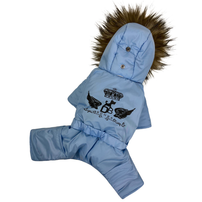Зимний комбинезон на меху DB голубой AM-28