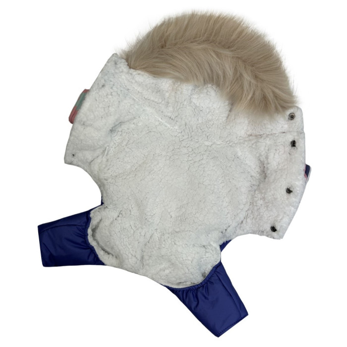  Зимовий комбінезон на хутрі Літери рожевий AM-31