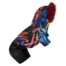 Зимний комбинезон на меху граффити AM-32