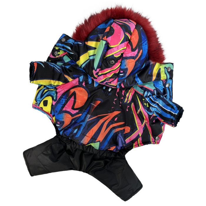 Зимний комбинезон на меху граффити AM-32