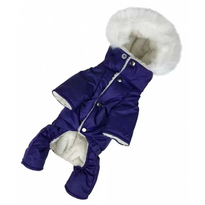 Зимний комбинезон на меху фиолетовый AM-4, унисекс №4