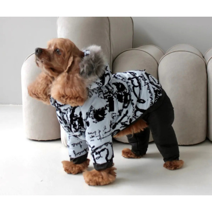 Комбинезон со съемными брюками флок голубой CO-24