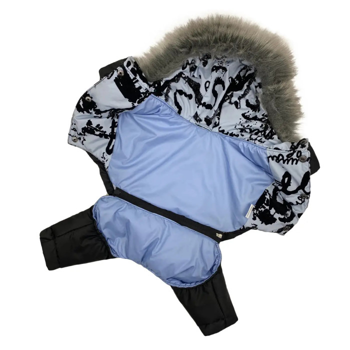 Комбинезон со съемными брюками флок голубой CO-24